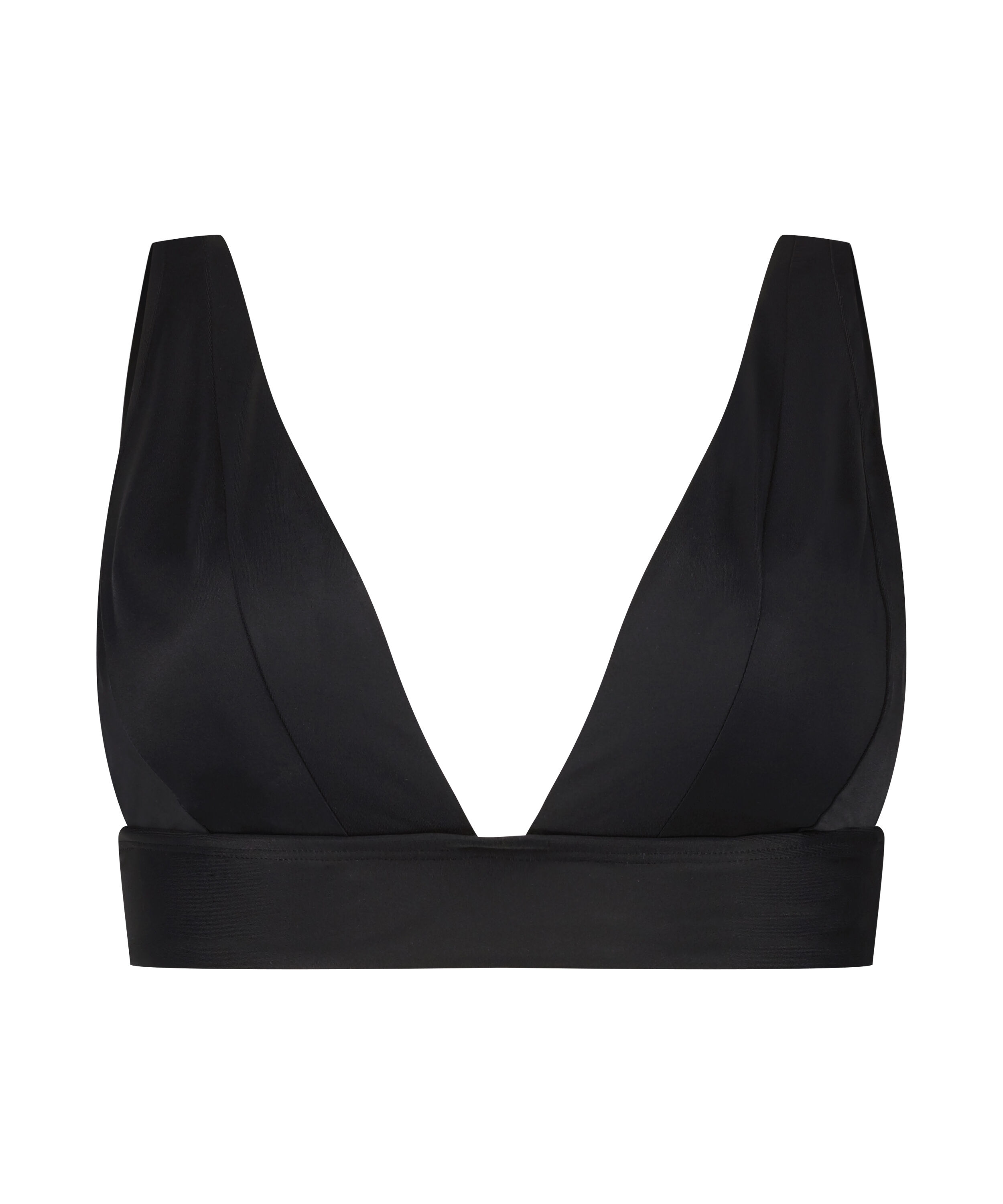 Triangel bikinitop Luxe, Zwart