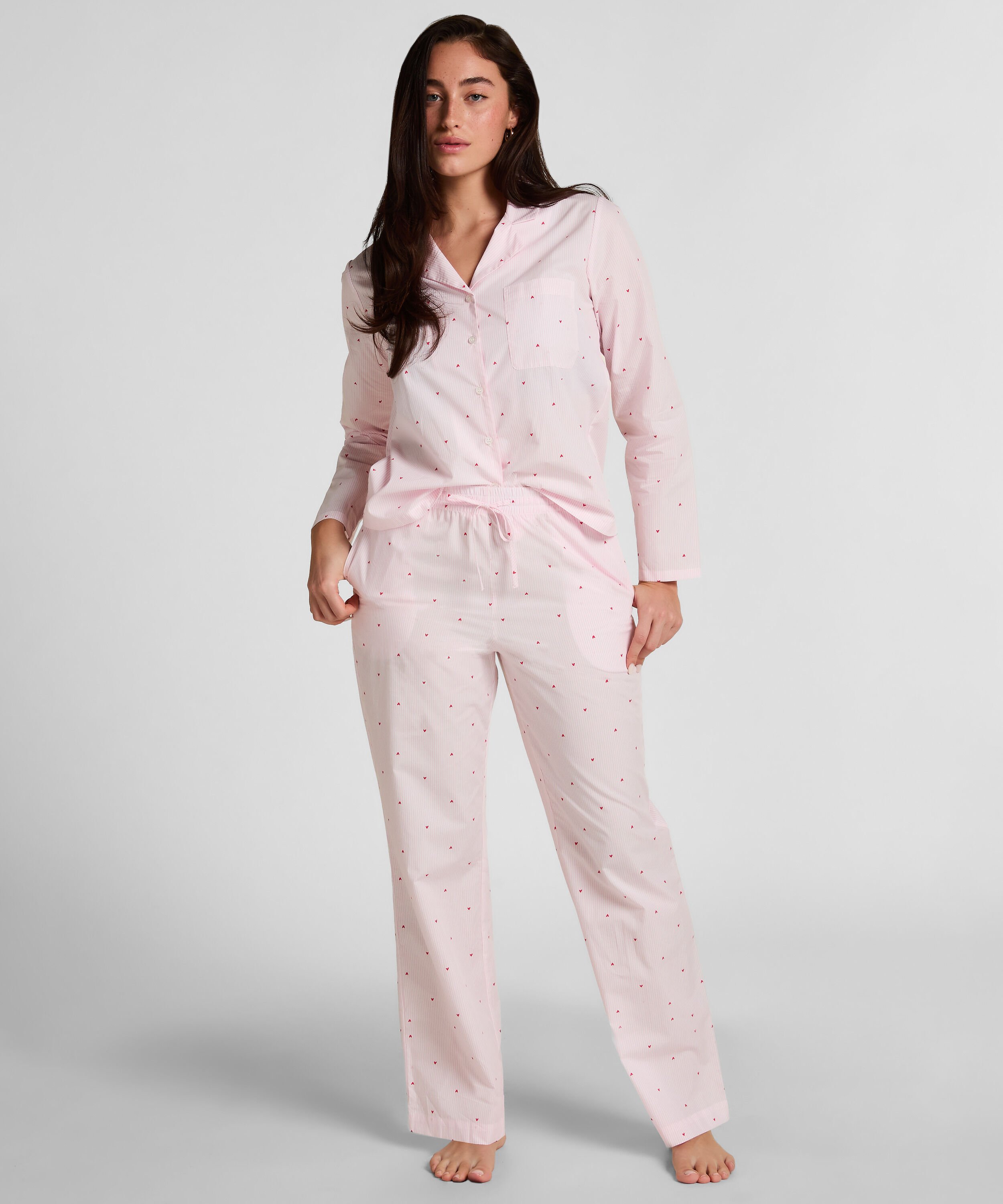 Pyjamaset van katoenen jersey, Wit Pyjamaset van katoenen jersey, Wit