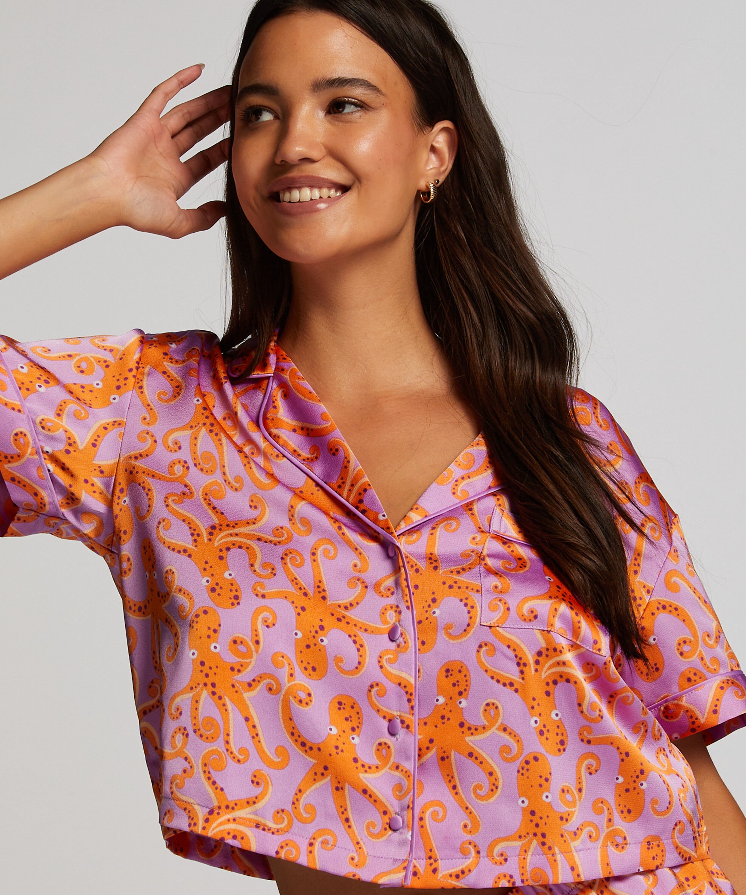 Jacket Satin, Paars Jacket Satin, Paars