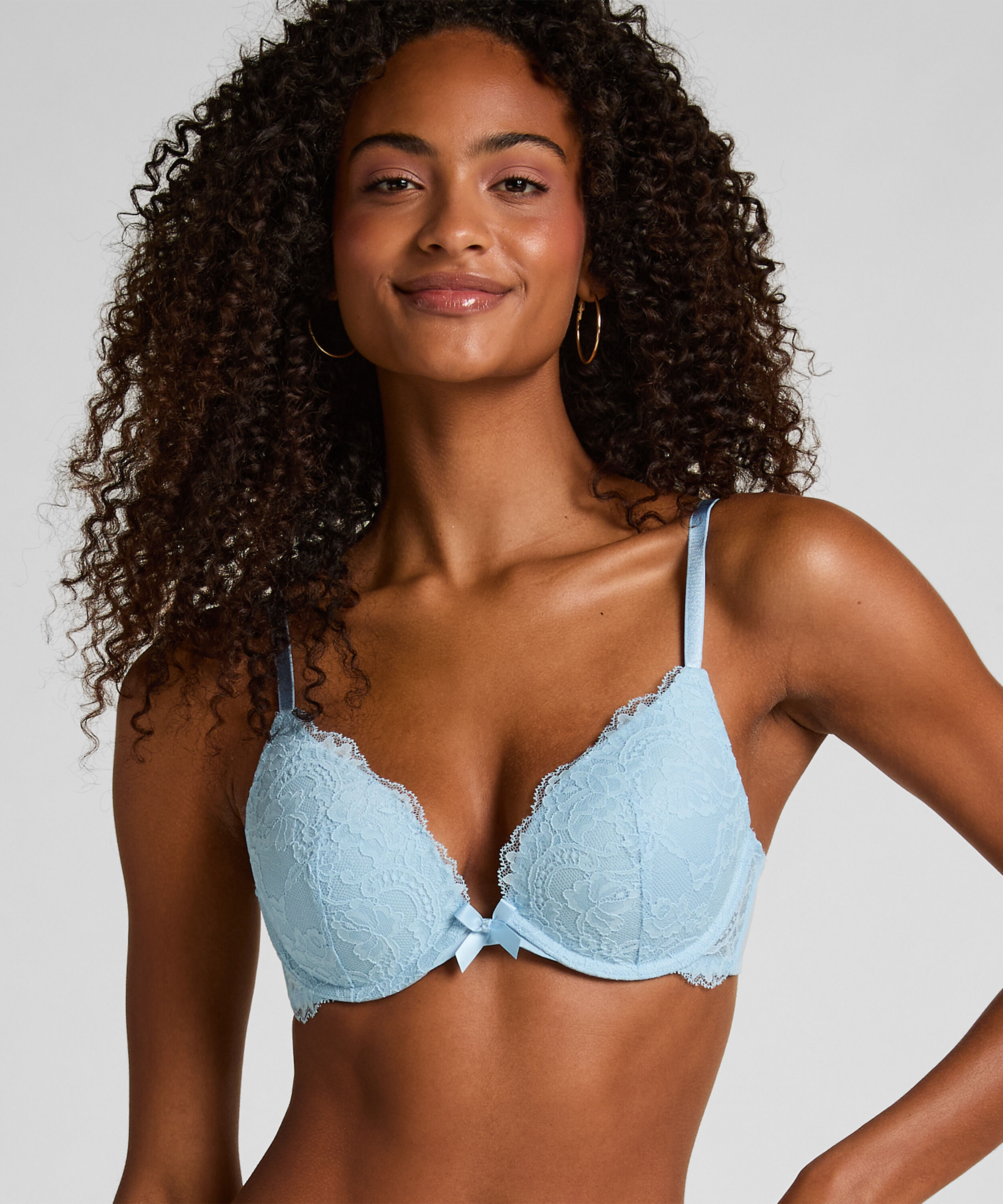 Voorgevormde push-up beugel bh Teddy, Blauw