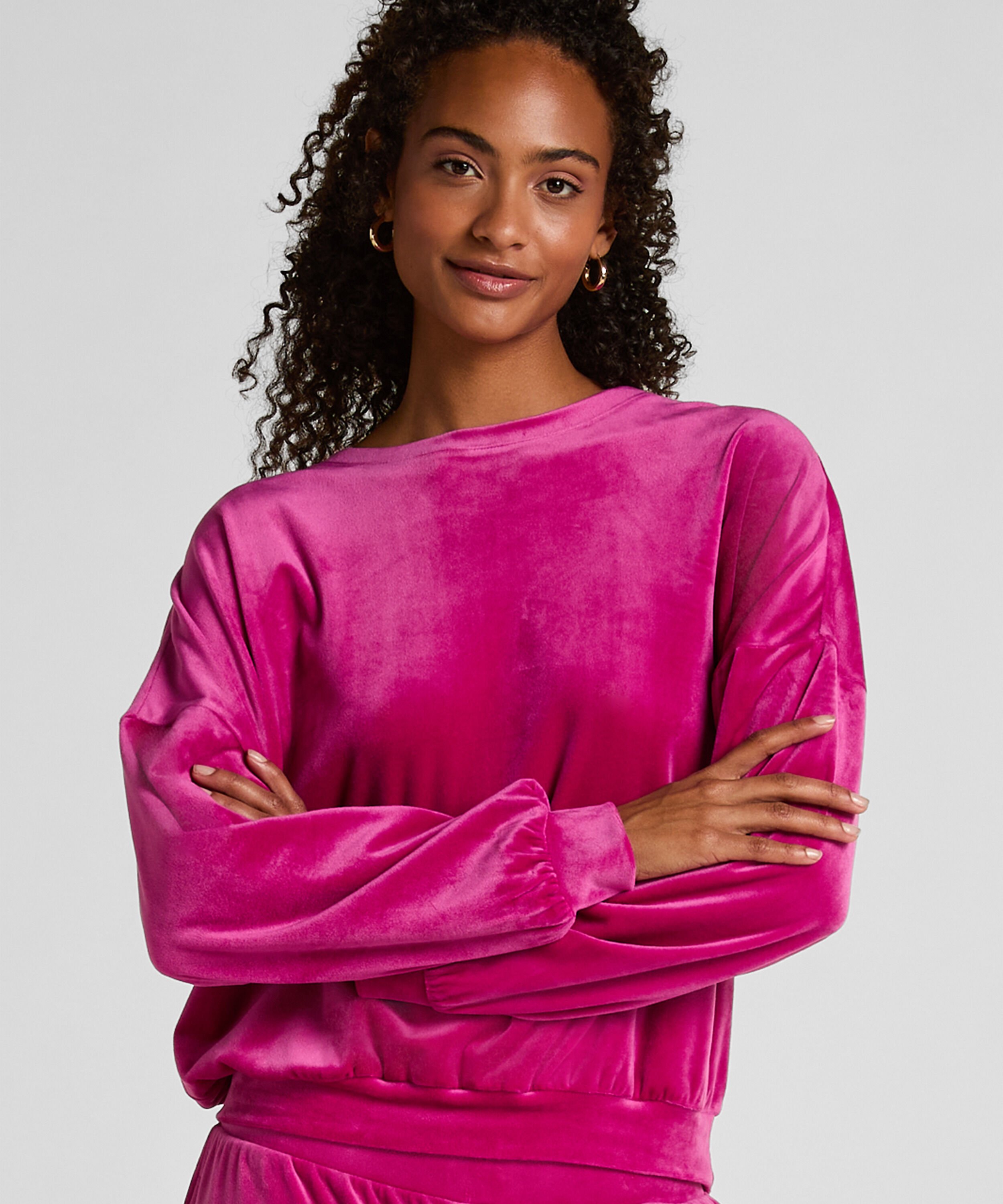 Velours Top, Roze Velours Top, Roze