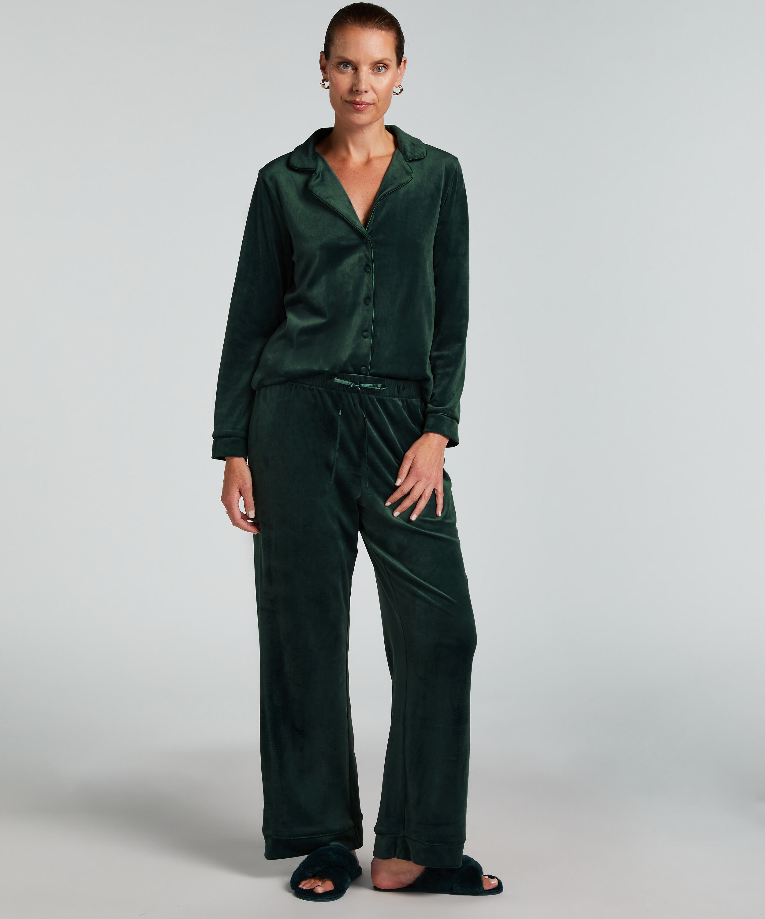 Pyjamabroek Velours, Groen