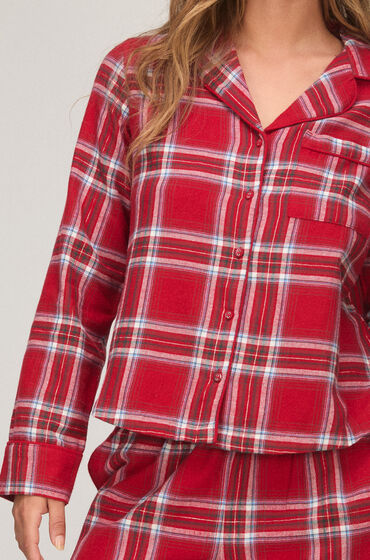 Hunkemöller Pyjamatop Flannel Rood