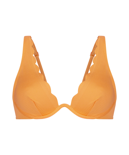 Niet-voorgevormde beugel bikinitop Scallop, Oranje