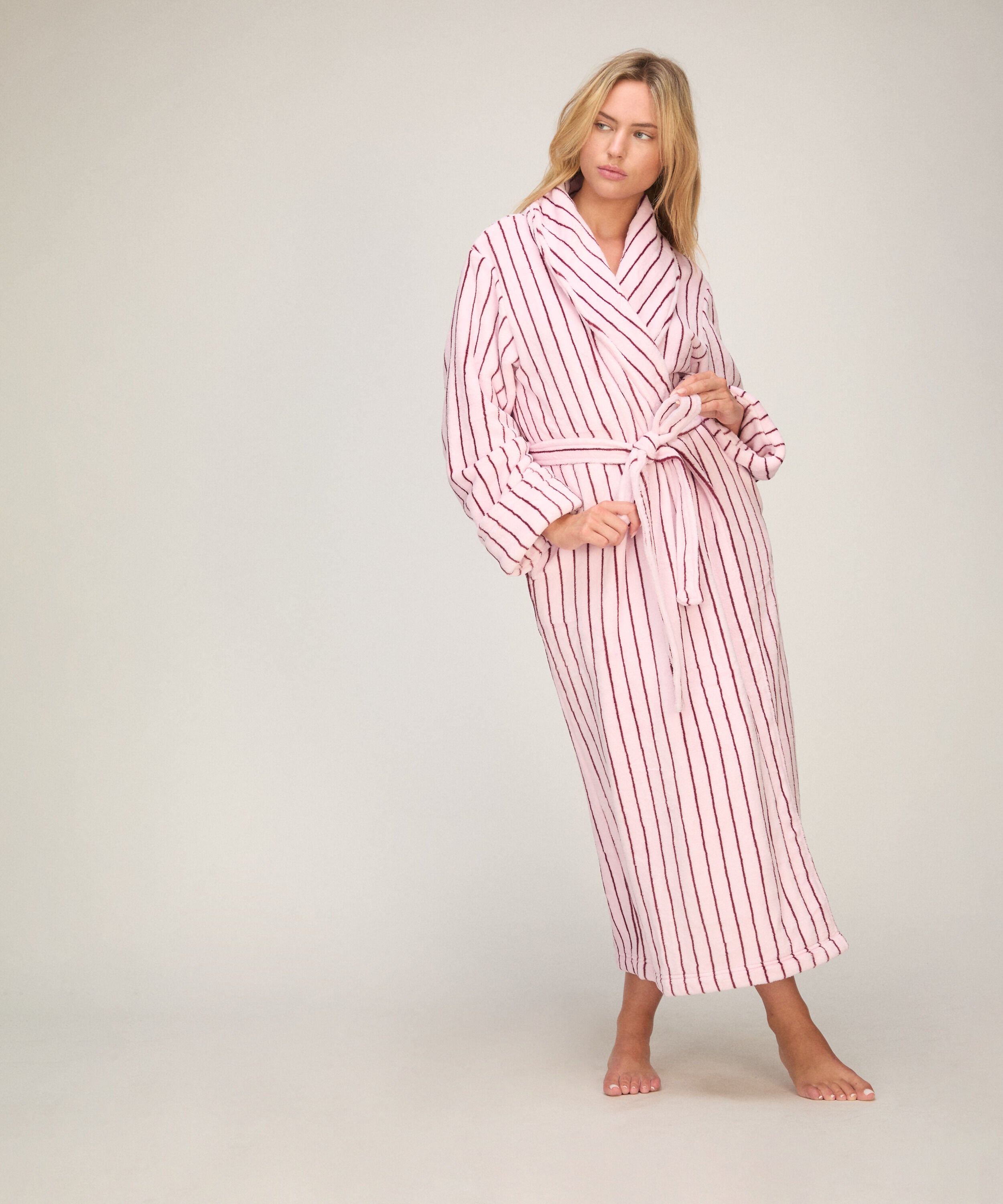 Badjas van zachte fleece, Roze Badjas van zachte fleece, Roze
