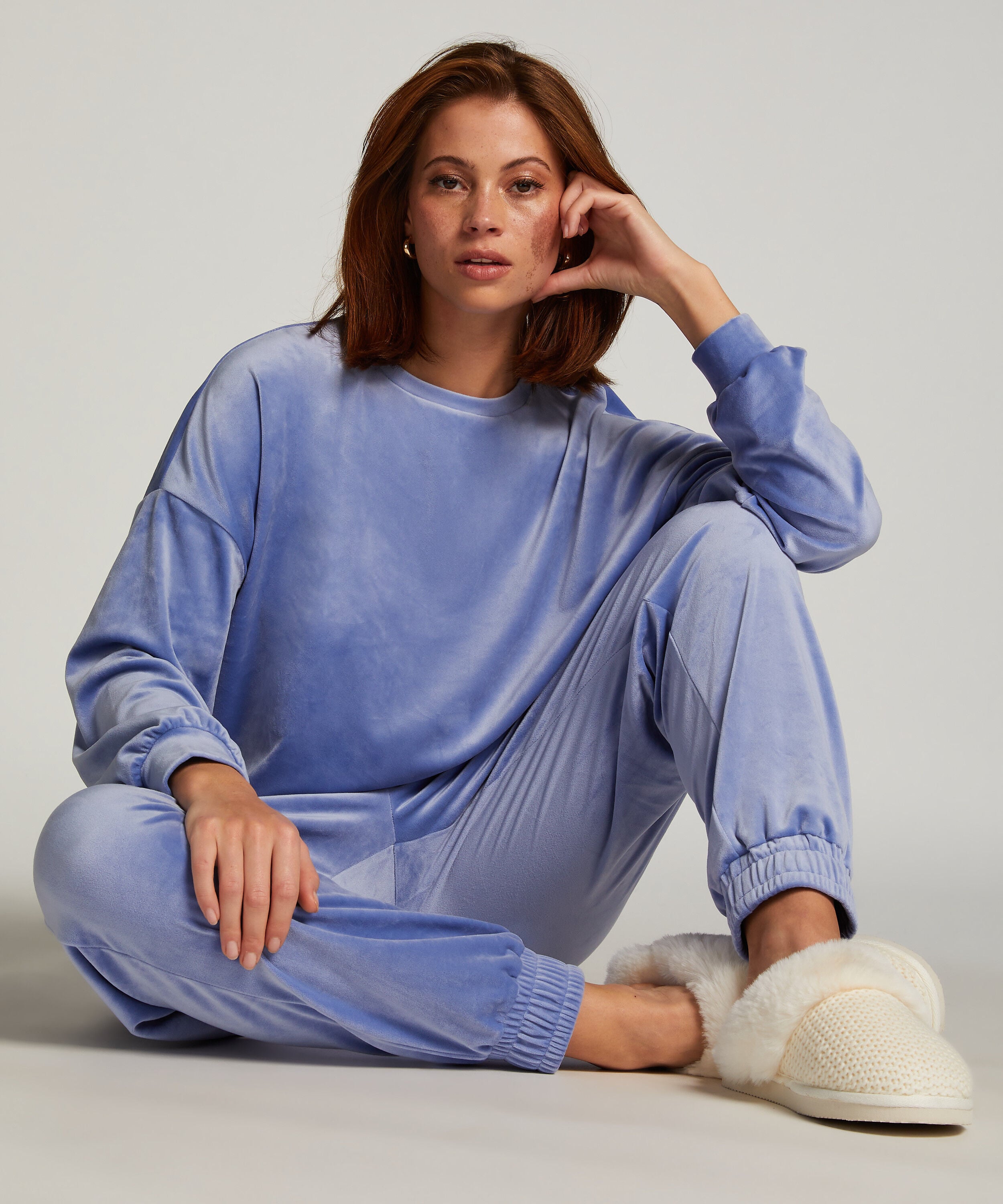 Velours Top, Blauw