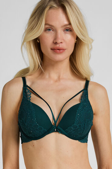 Hunkem&ouml;ller Voorgevormde push-up beugel bh Isadora Groen