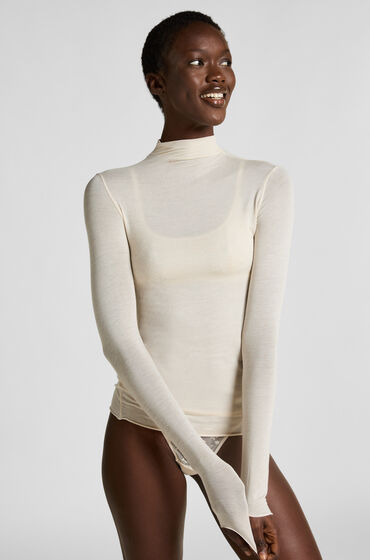 Hunkemöller super soft Turtleneck shirt met Cashmere Wit