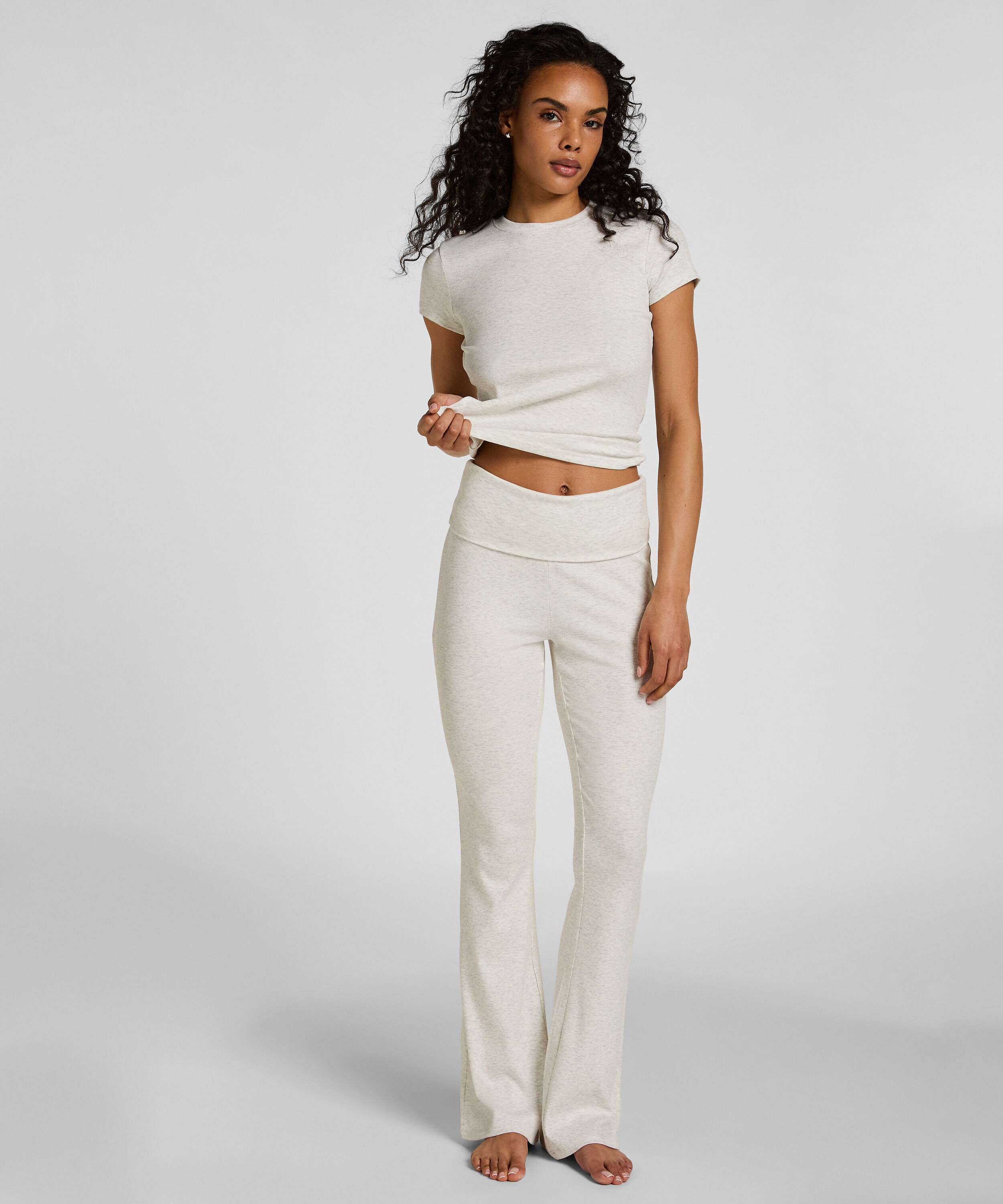 Flared Lounge Pants, Grijs