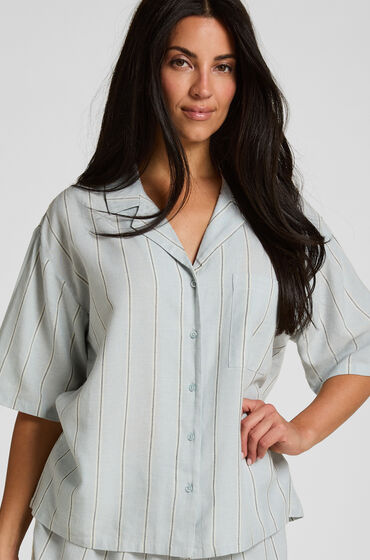 Hunkemöller Linnen Pyjama Jasje Blauw