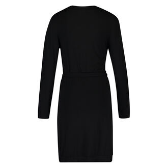 Badjas Modal Lace, Zwart