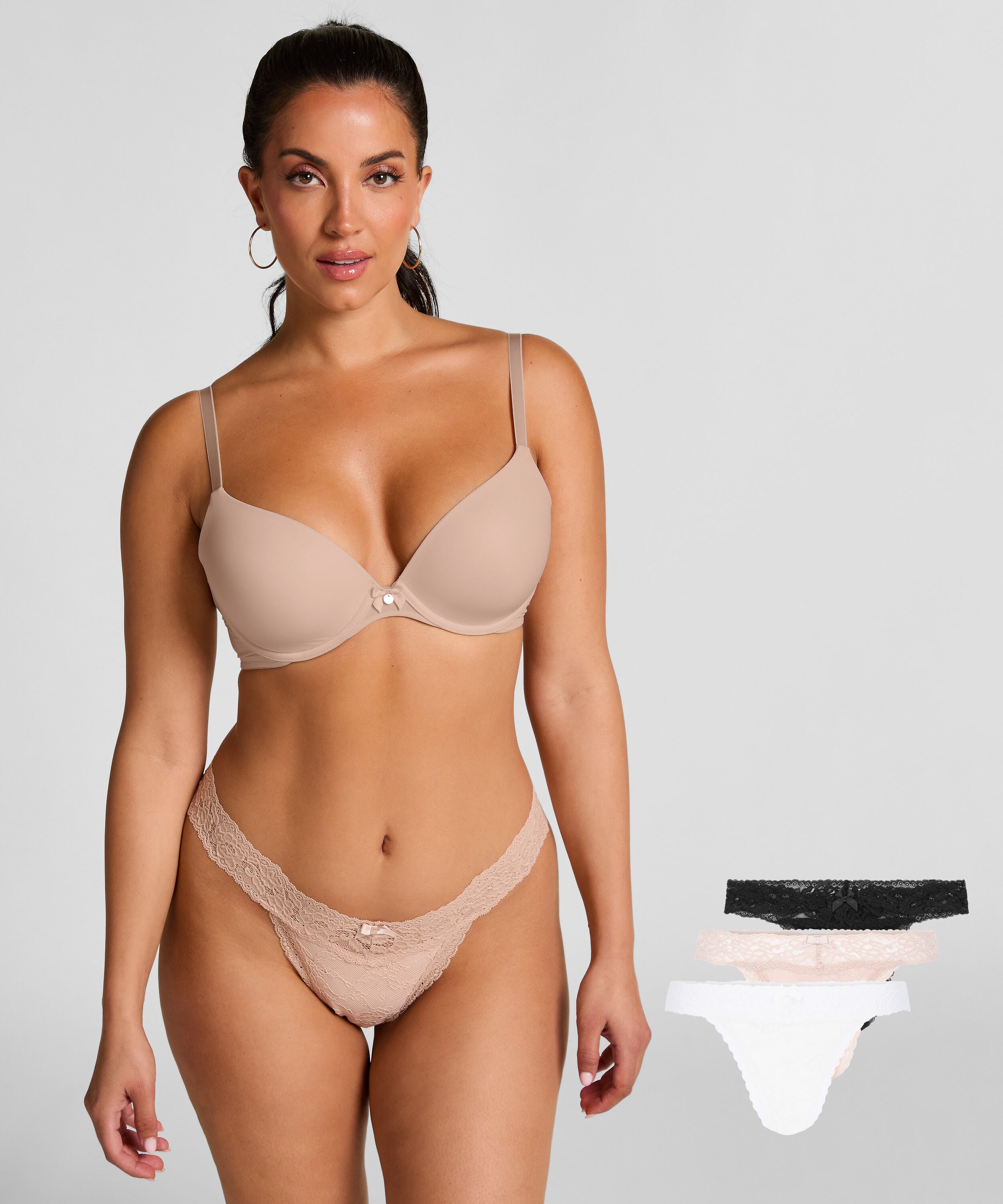 3-pack string Madison, Beige