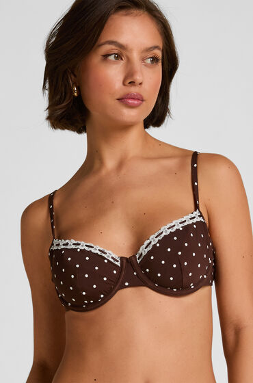 Hunkemöller Niet-Voorgevormde Beugel Bikinitop Algarve Bruin