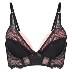 Voorgevormde longline push-up beugel bh Zinnia Ann Kathrin, Zwart
