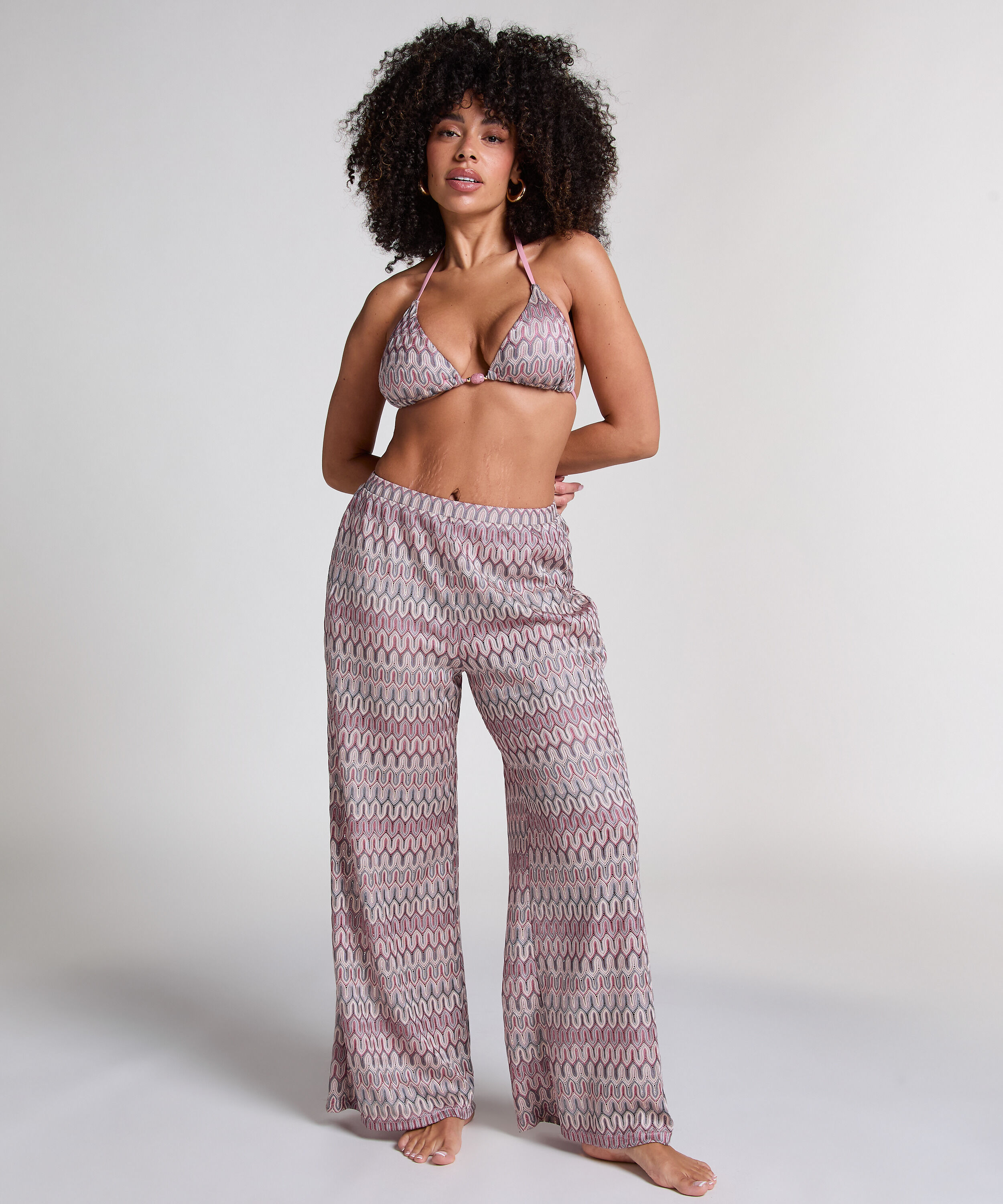 Gehaakte broek Cali, Roze