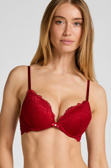 Hunkemöller Voorgevormde push-up beugel bh Marine Rood