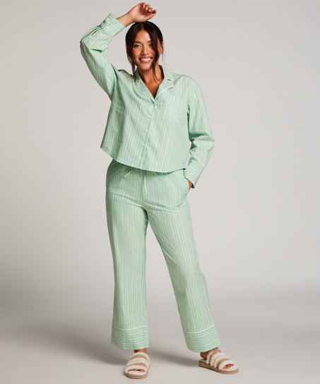 Pyjama broek Stripy, Groen