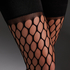 Private Stay-Up Fishnet Big Sexy, Zwart