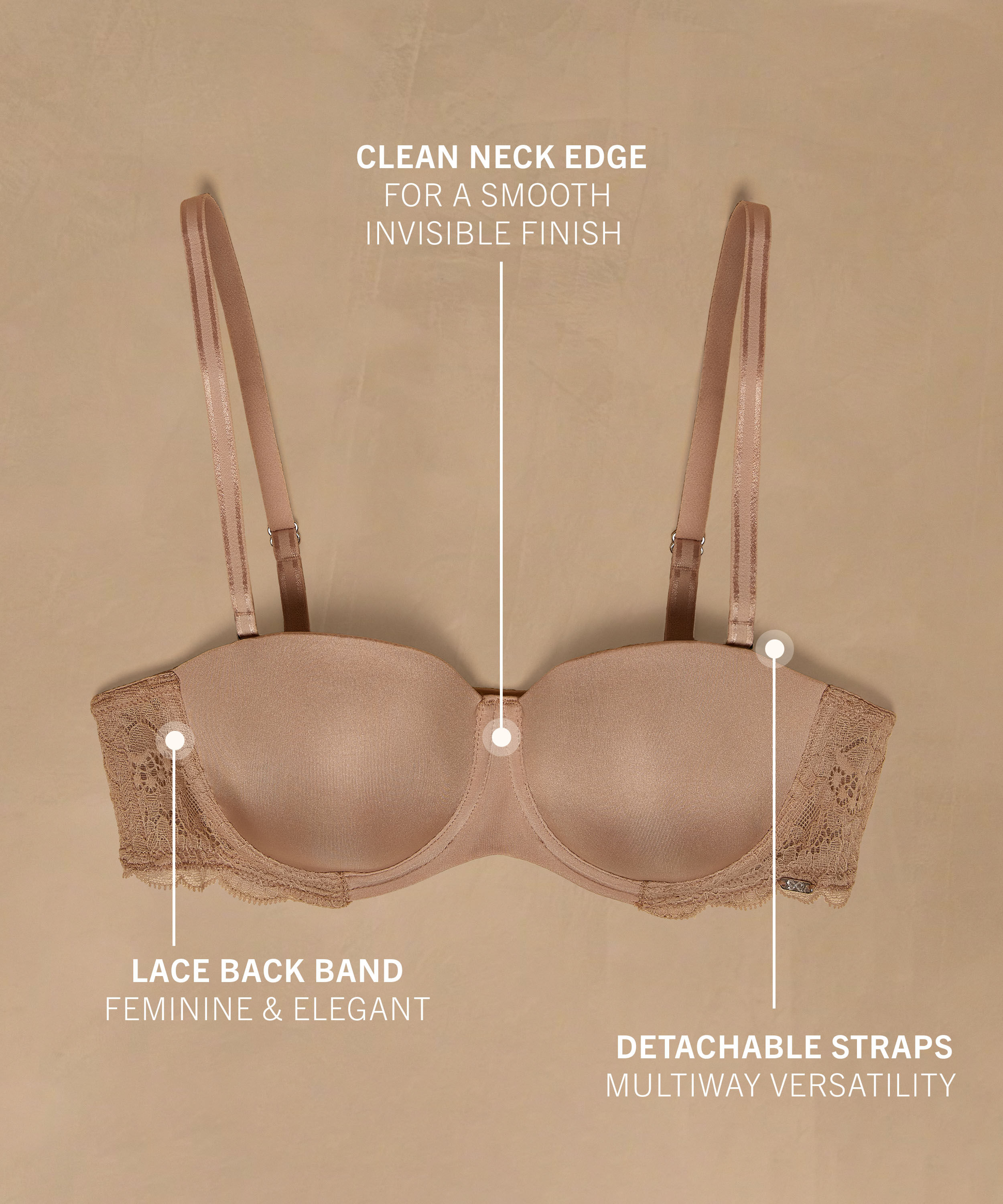 Beha Dames Schaal BH Comfortabele Beugel Comfortabele Strapless BH met