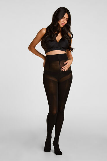 Hunkemöller Zwangerschapspanty 40 Denier Velvet Touch Zwart