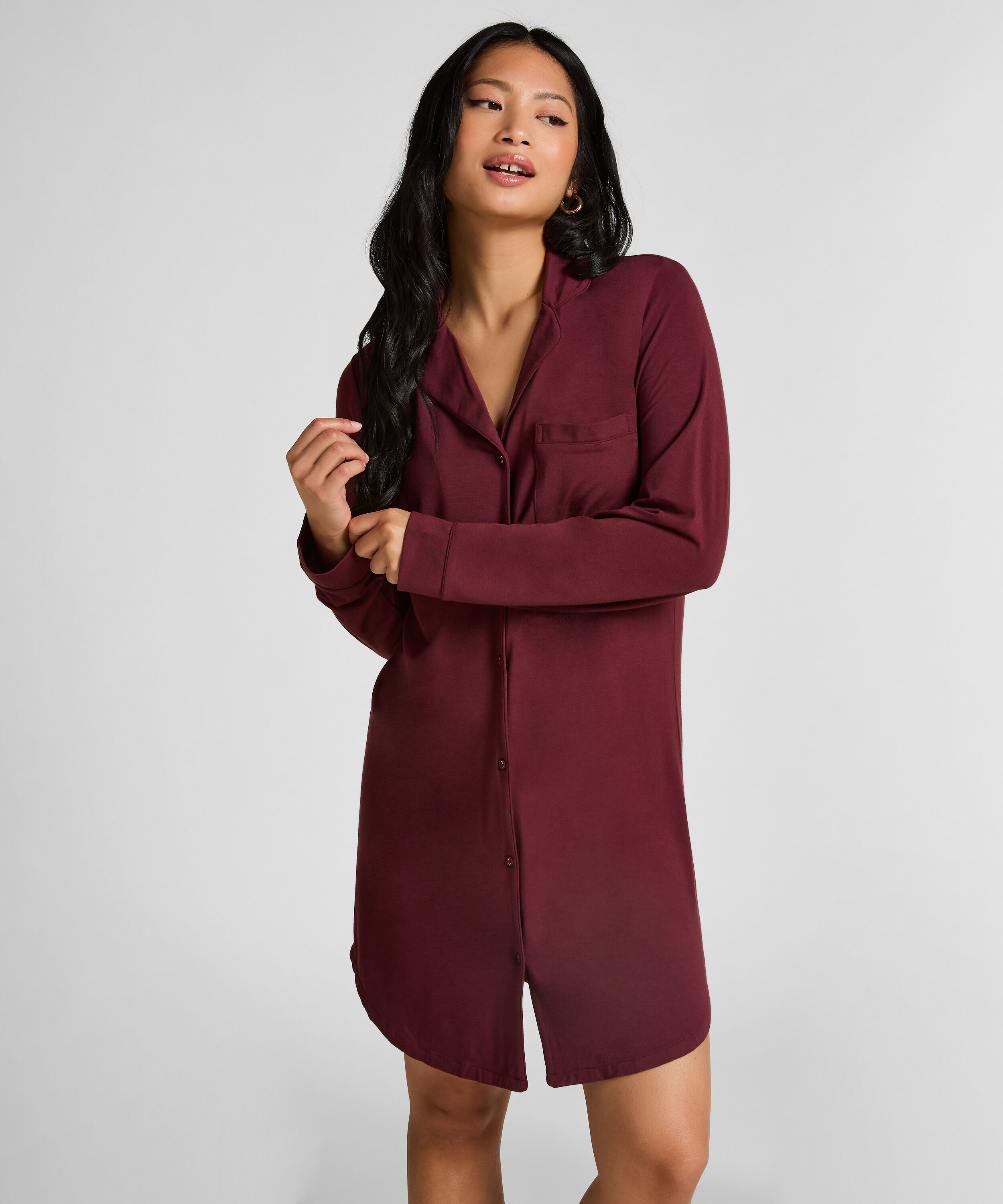 Nachthemd Jersey Essential, Paars Nachthemd Jersey Essential, Paars