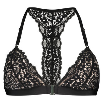Voorgevormde triangle bralette Marina, Zwart