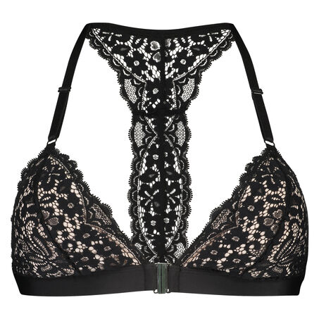 Voorgevormde triangle bralette Marina, Zwart
