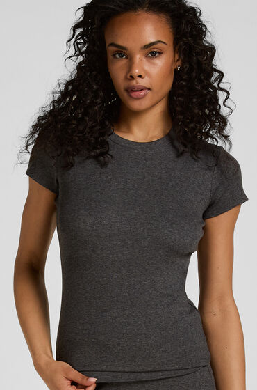 Hunkemöller Pyjama Top met Korte Mouwen Grijs