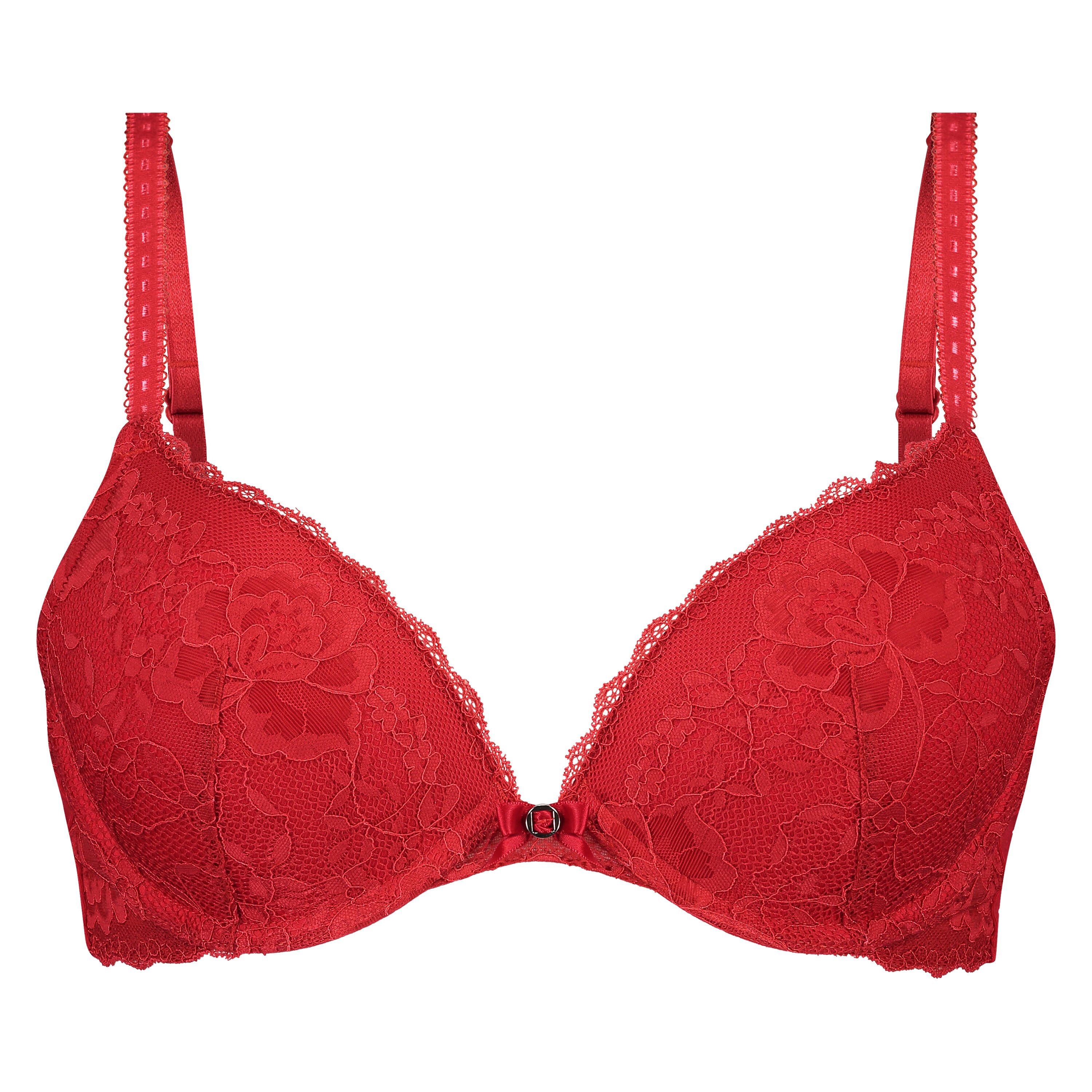 Voorgevormde push-up beugel bh Maya, Rood