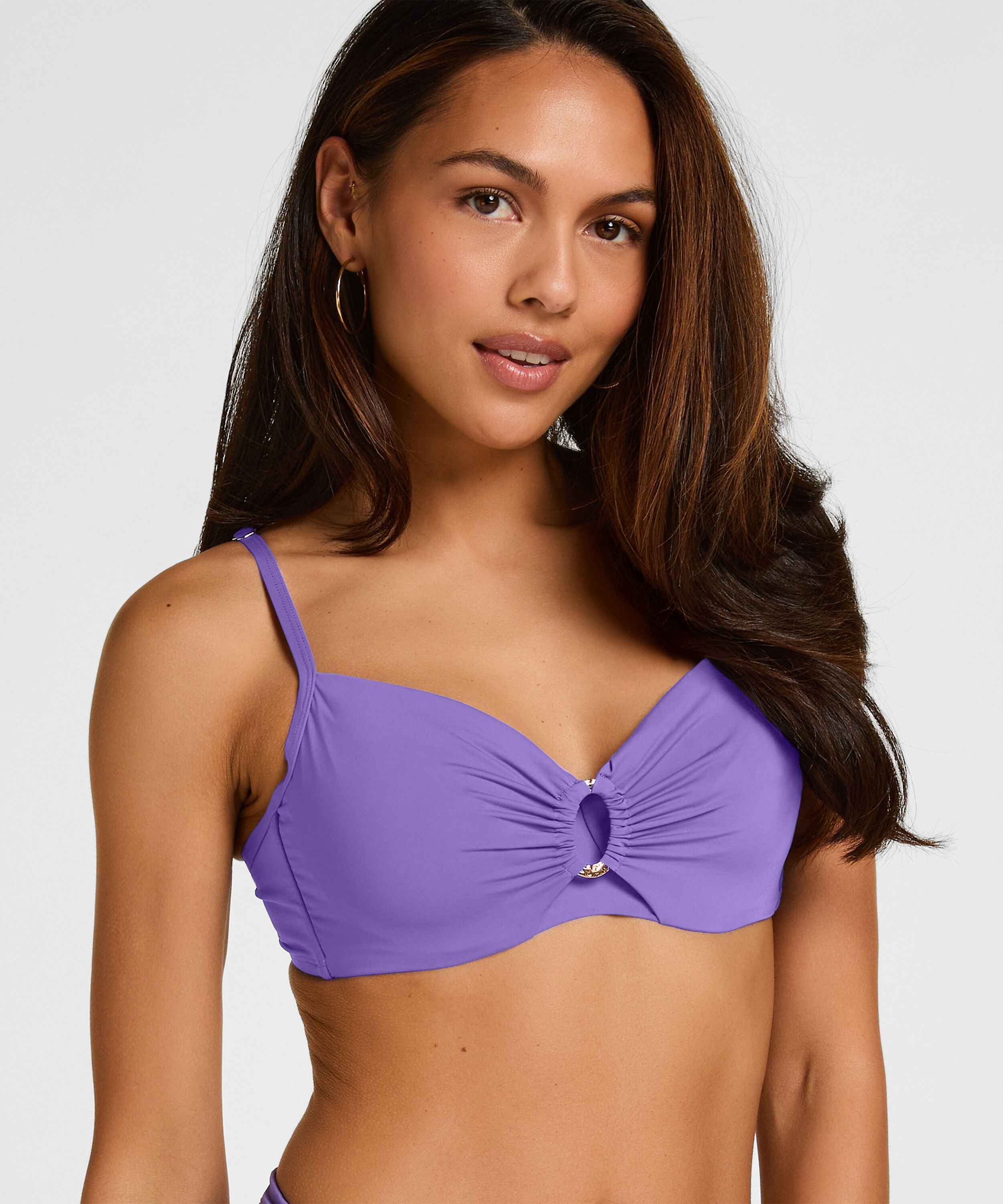 Niet-voorgevormde beugel bikinitop Luxe, Paars
