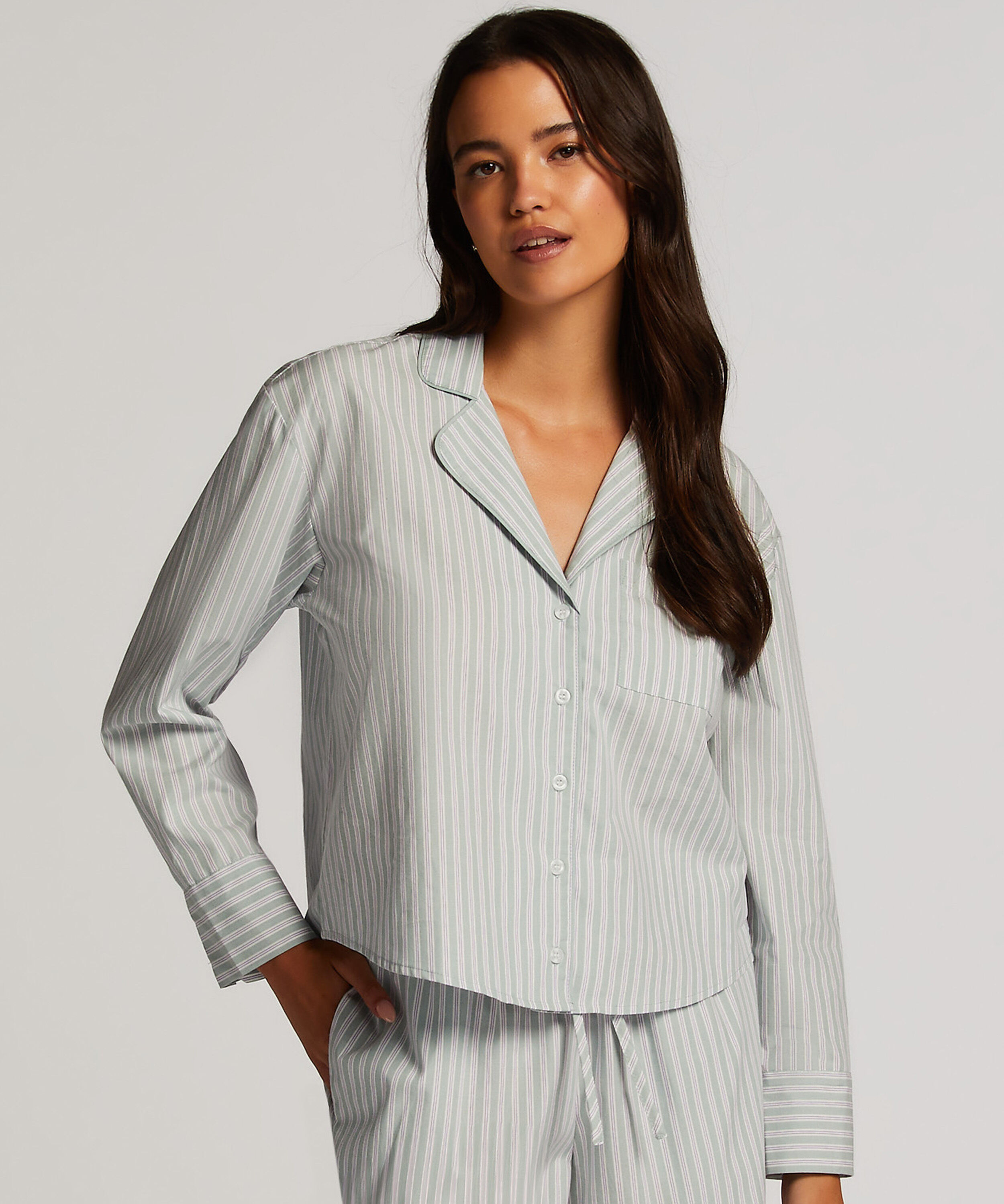 Pyjamatop Katoen, Groen