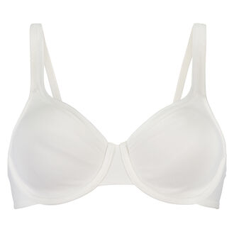 Niet voorgevormde beugel bh Satin Fleece, Wit
