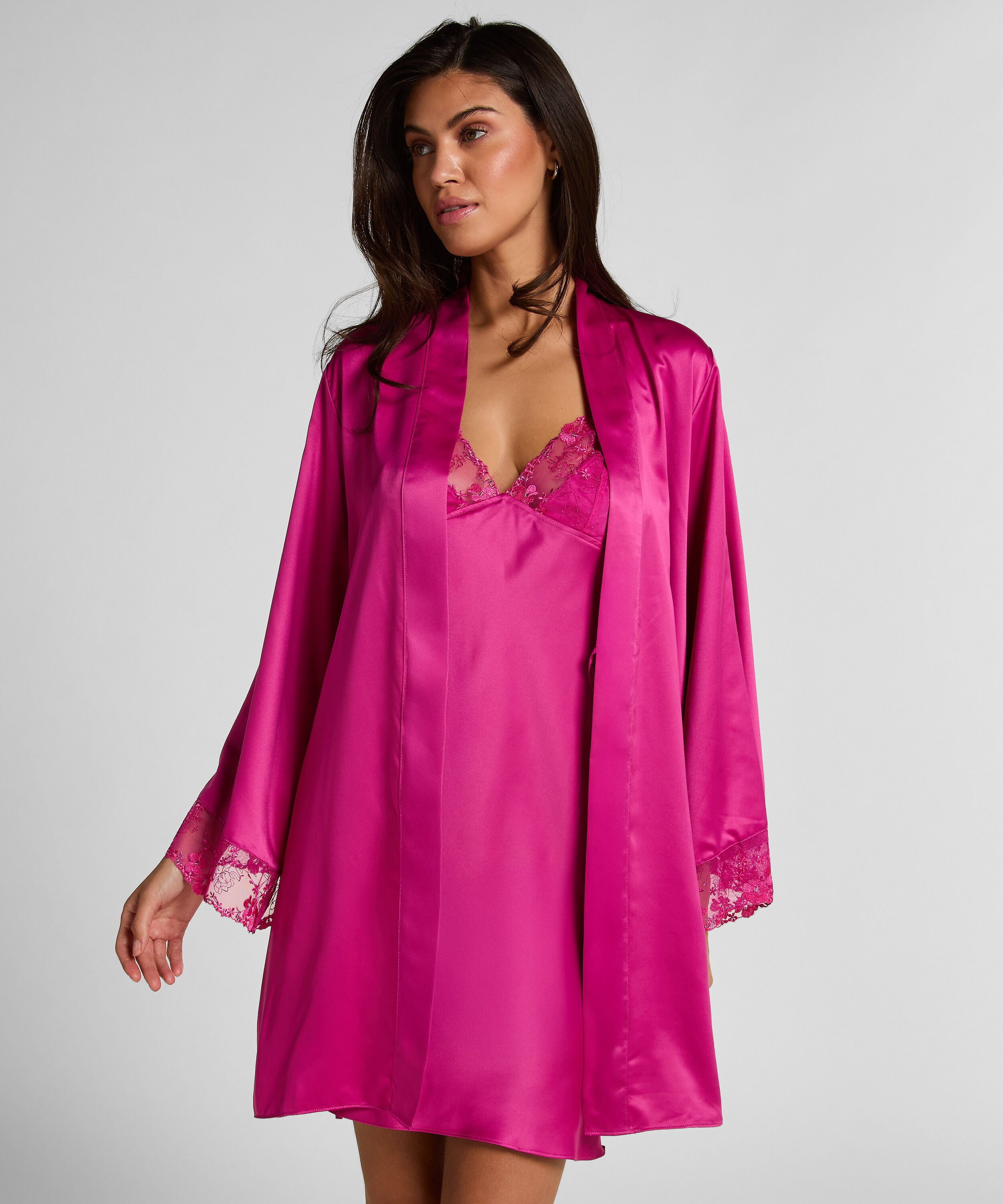 Satijnen kimono Peonie
