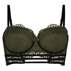 Voorgevormde longline strapless beugel bh Xiomara, Groen