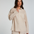 Pyjama top Linnen, Beige