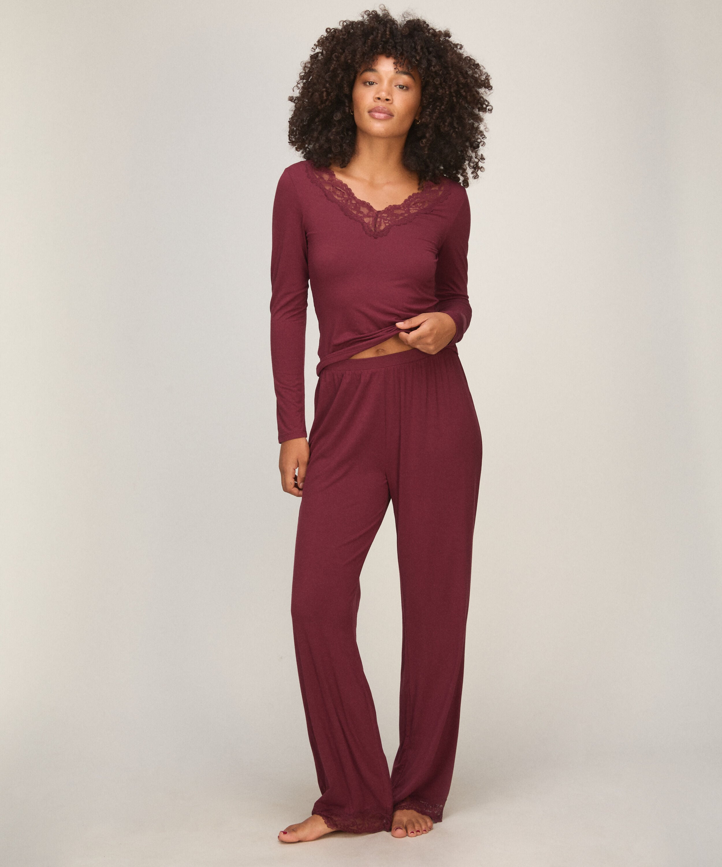 Pyjama set, Paars Pyjama set, Paars