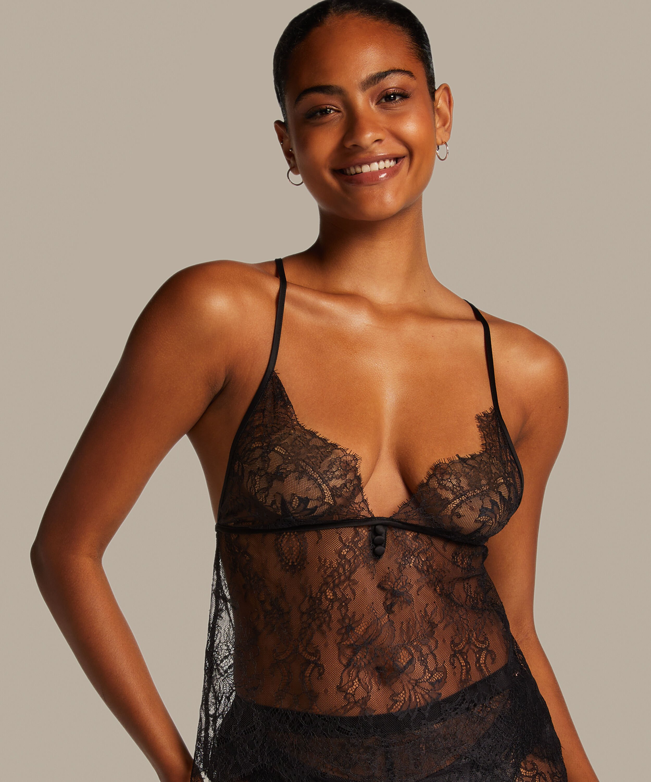 Cami Lace Delphine, Zwart Cami Lace Delphine, Zwart