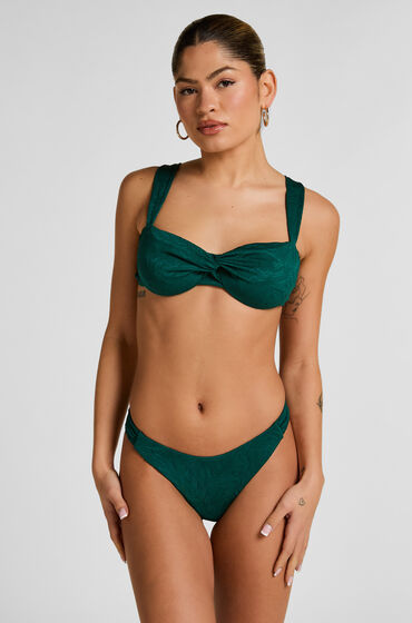 Hunkemöller Hoog Uitgesneden Bikinibroekje Azua Groen