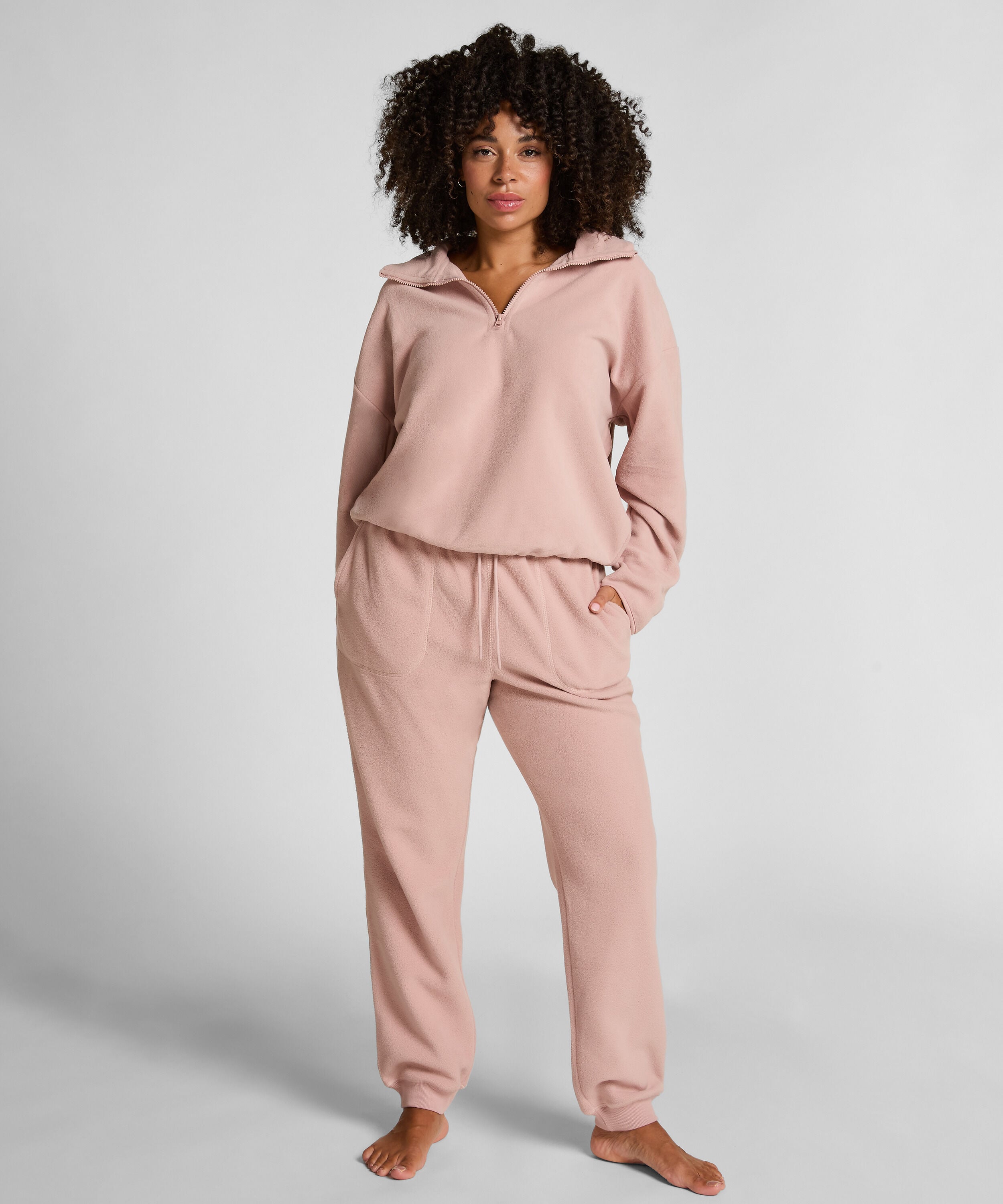 Sportieve fleece joggingbroek