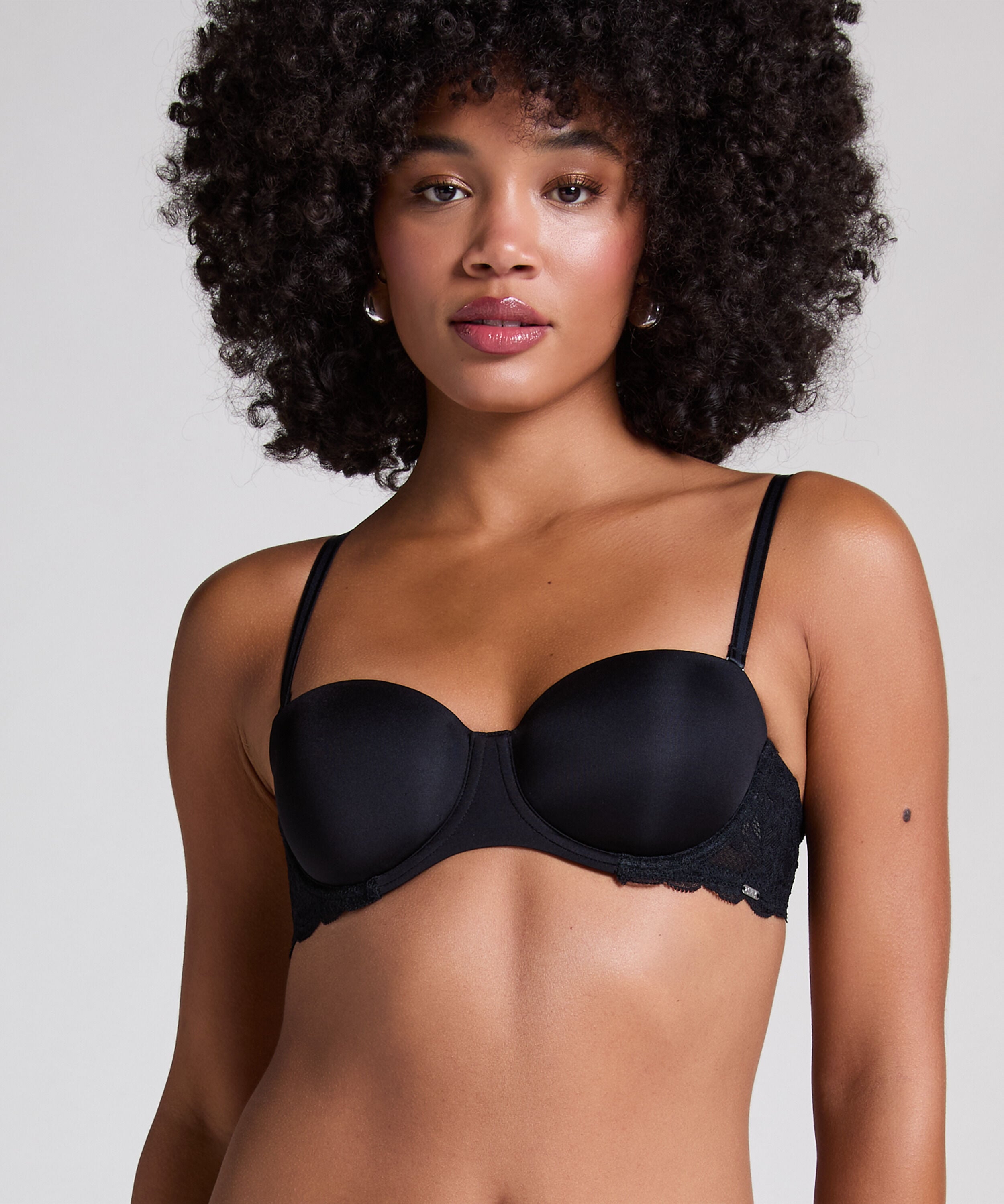 Voorgevormde strapless beugel bh Angie, Zwart