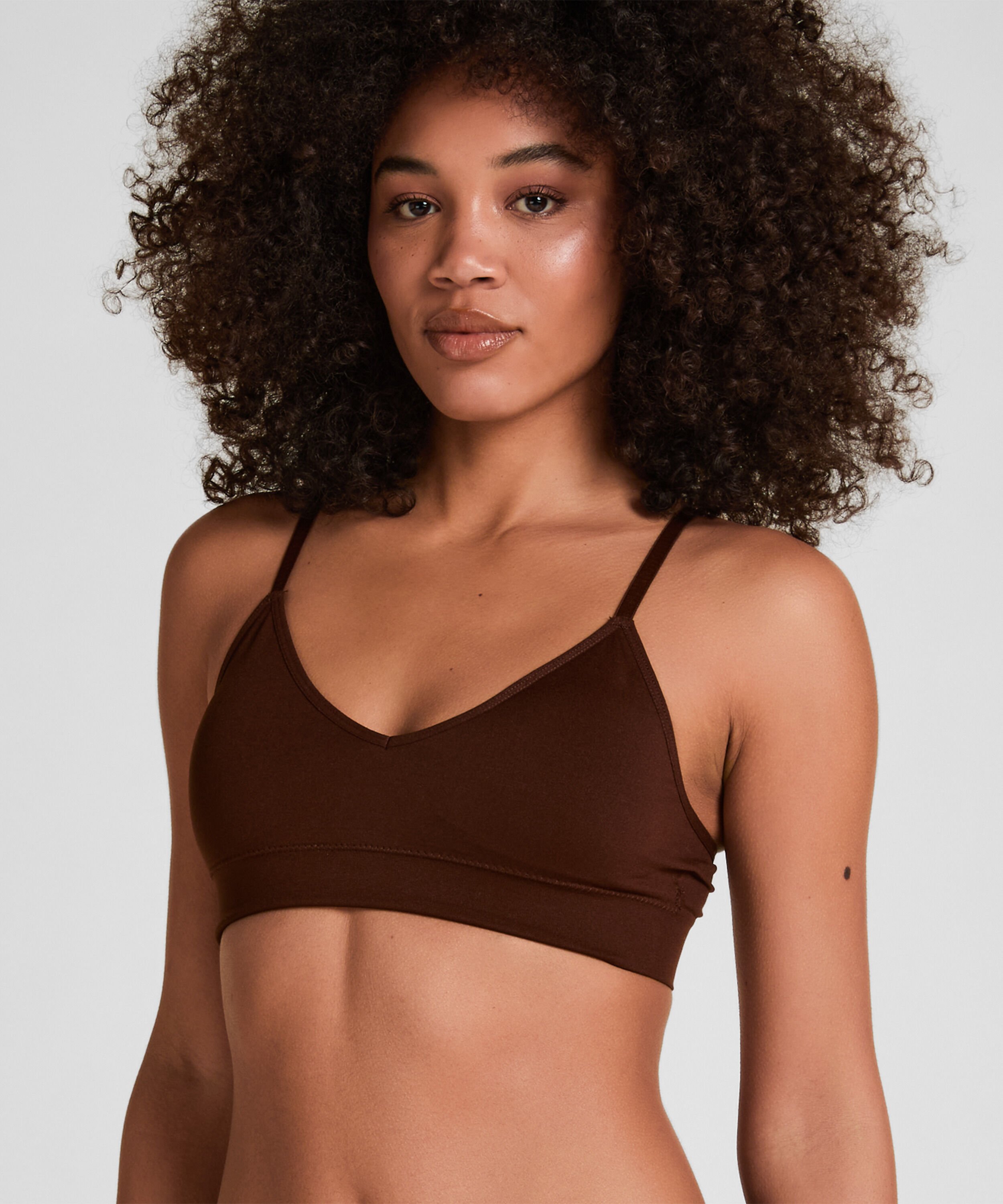 Triangelbralette Dide, Bruin