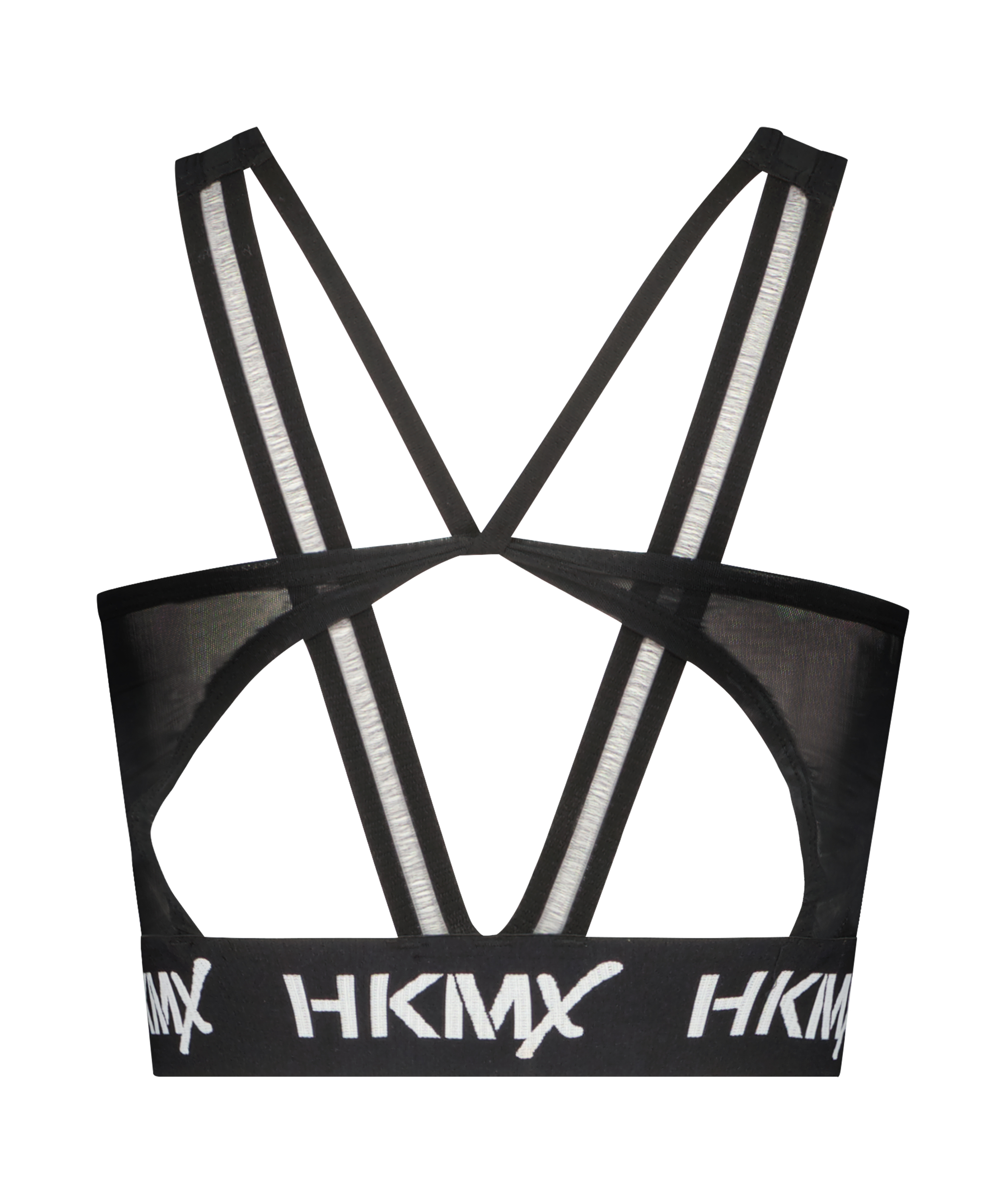 HKMX sport bh Crossed Hem Logo Level 1, Zwart, main
