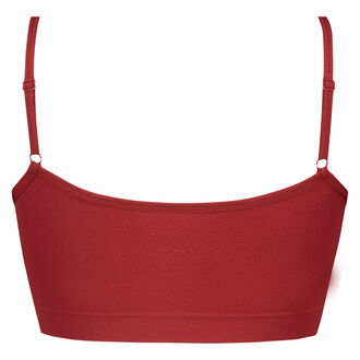Naadloze strappy top, Rood