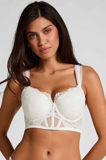 Hunkem&ouml;ller Voorgevormde longline beugel bh Whitney Wit