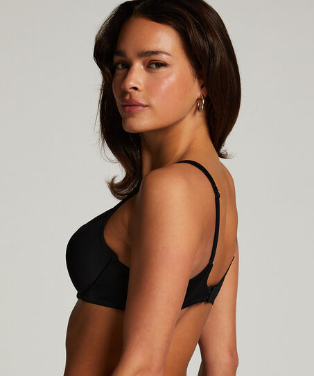 Voorgevormde beugel bh Satin fleece, Zwart