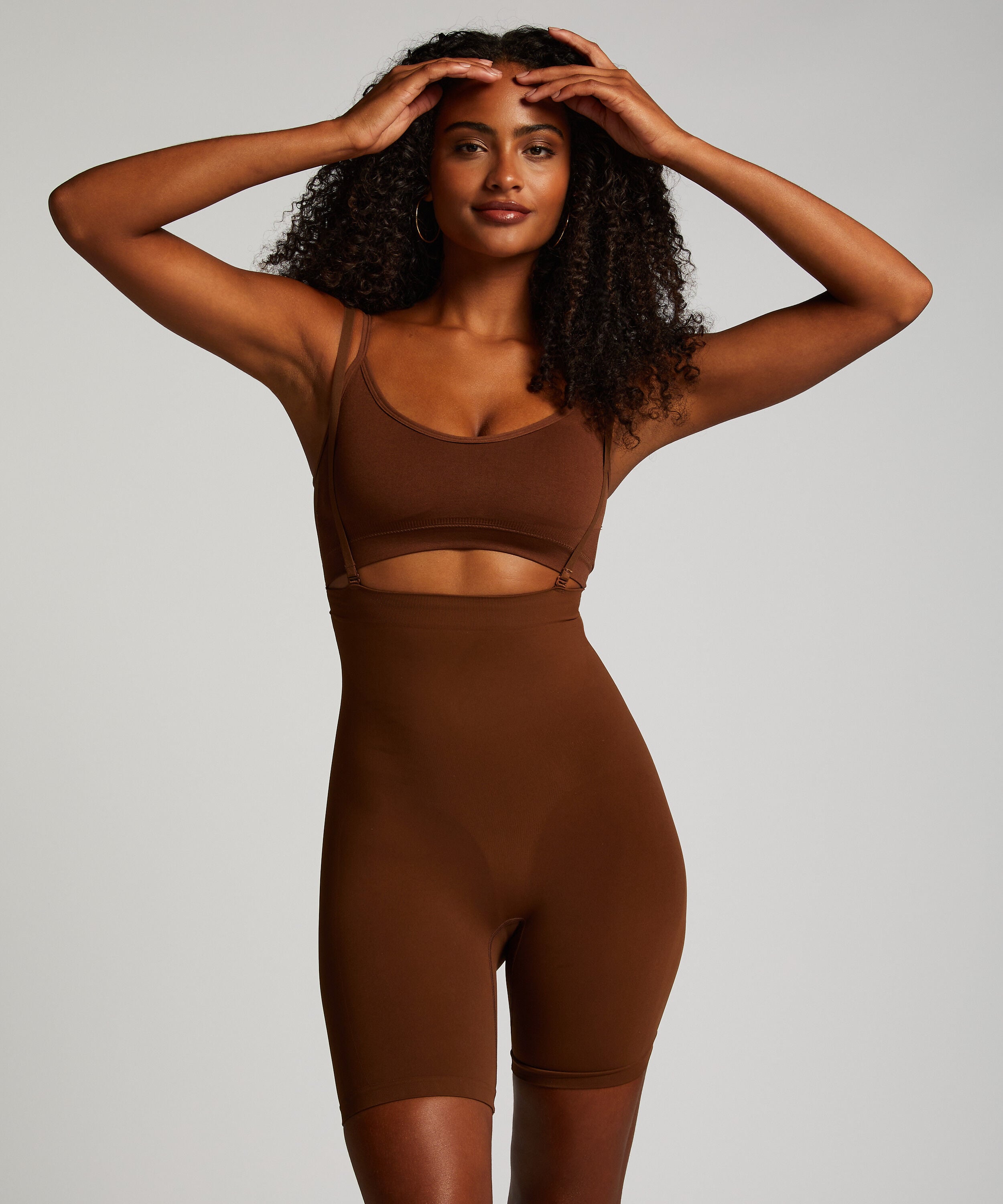 Naadloze corrigerende Thigh Slimmer, Bruin