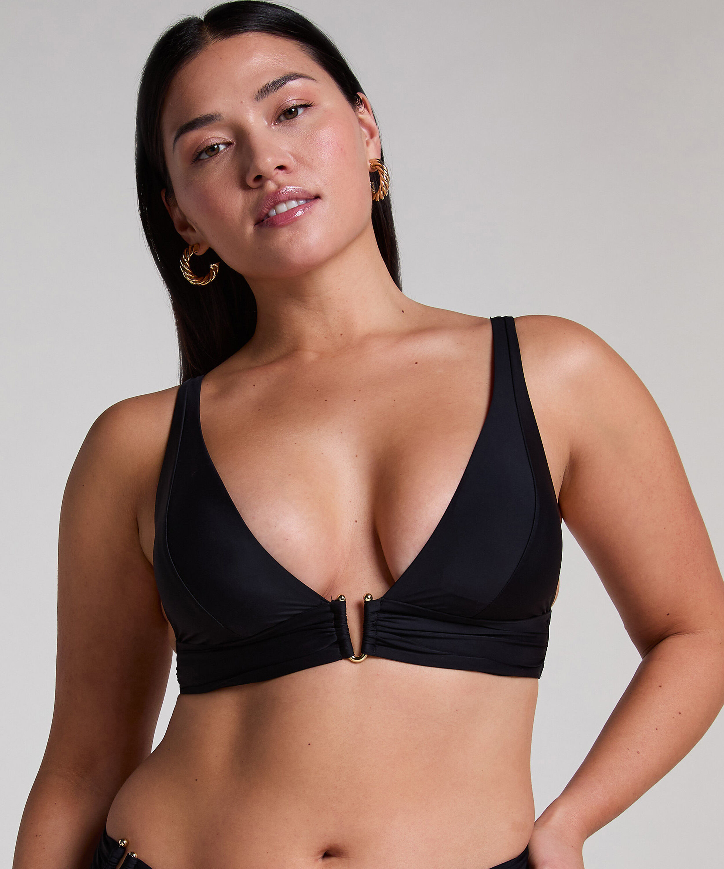 Triangel bikinitop Luna, Zwart