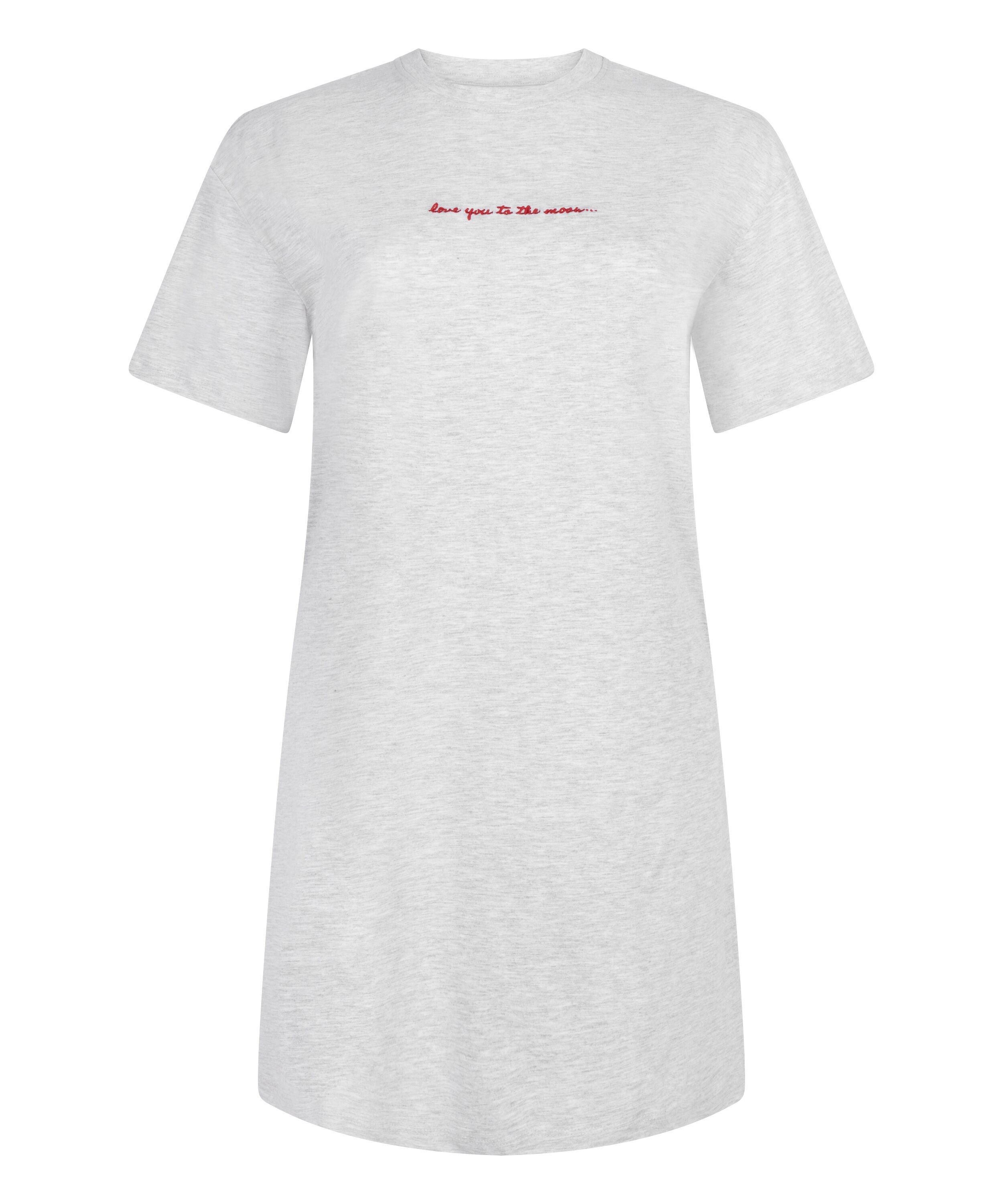 Nachthemd ronde hals, Grijs