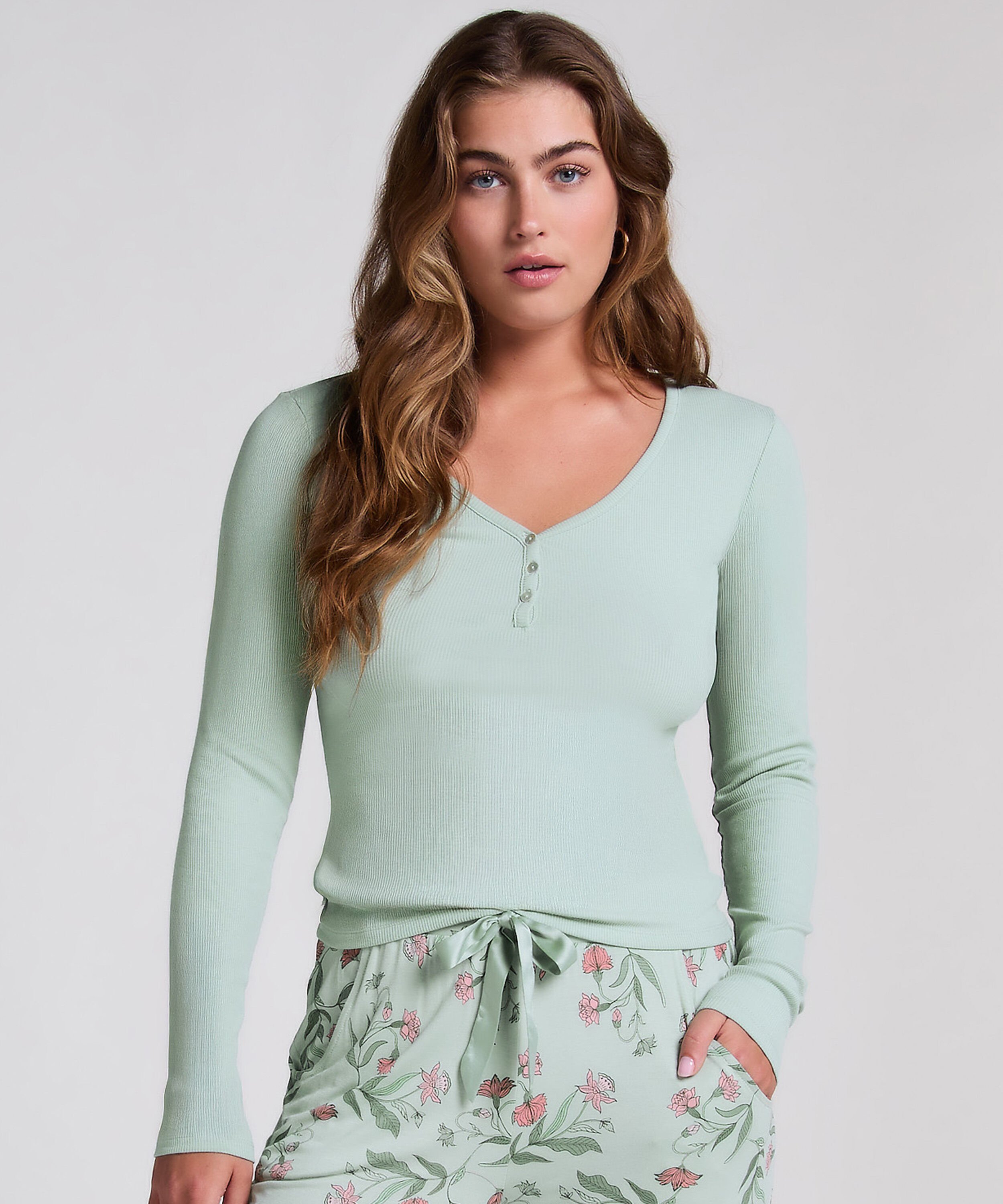 Pyjama top, Groen
