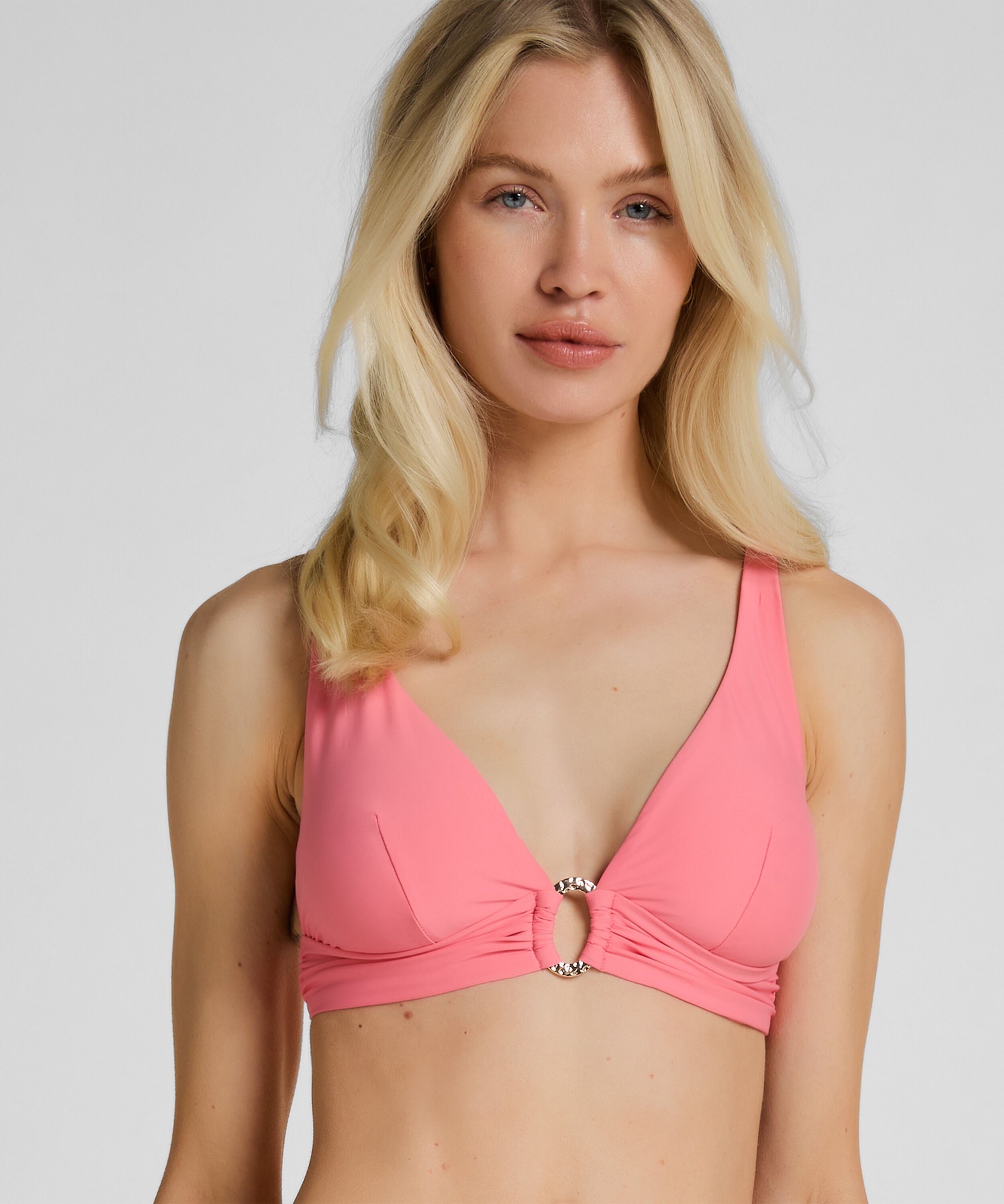 Triangle Bikini Top Luxe, Roze Triangle Bikini Top Luxe, Roze